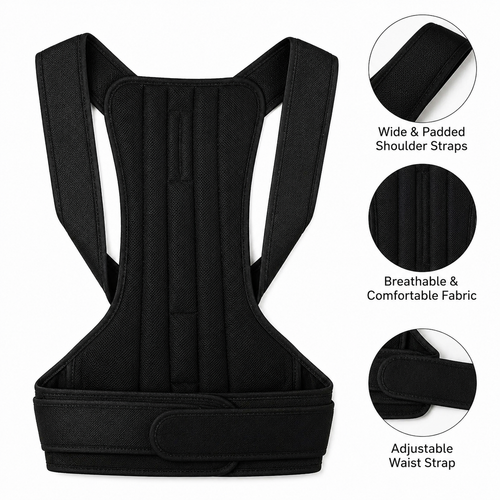 Adjustable Magnetic Posture Corrector Back Brace – Lumbar & Waist Support Belt