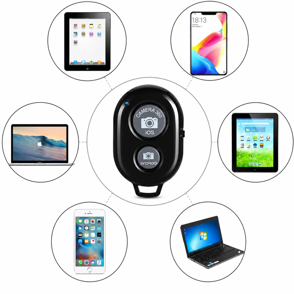 Bluetooth Camera Shutter Remote – Wireless Selfie & Phone Camera Controller