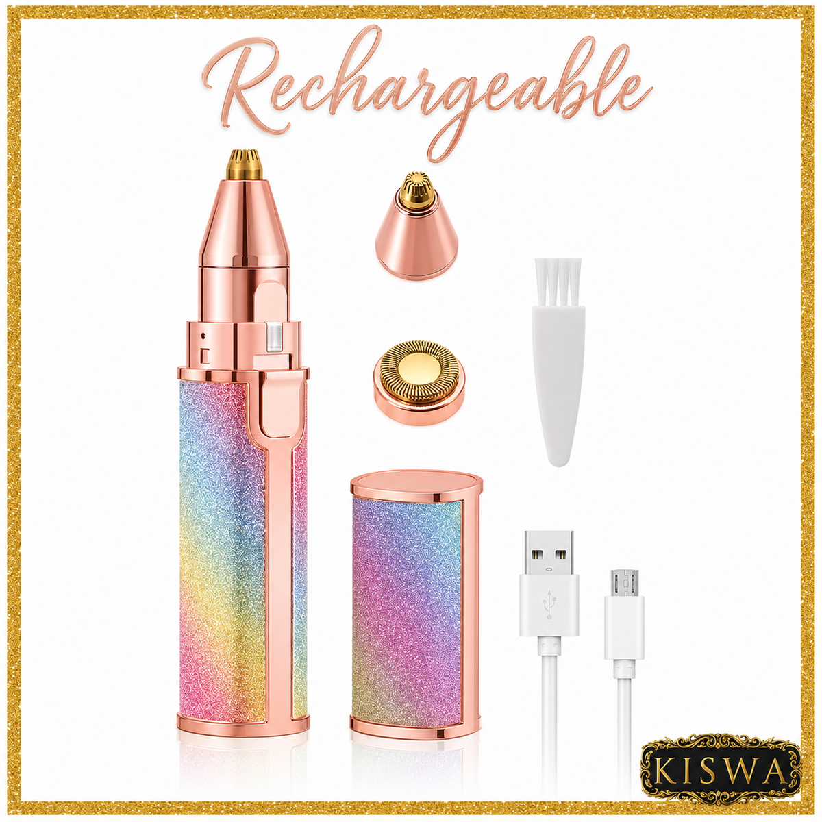 2-in-1 Rechargeable Electric Hair Remover & Trimmer for Women