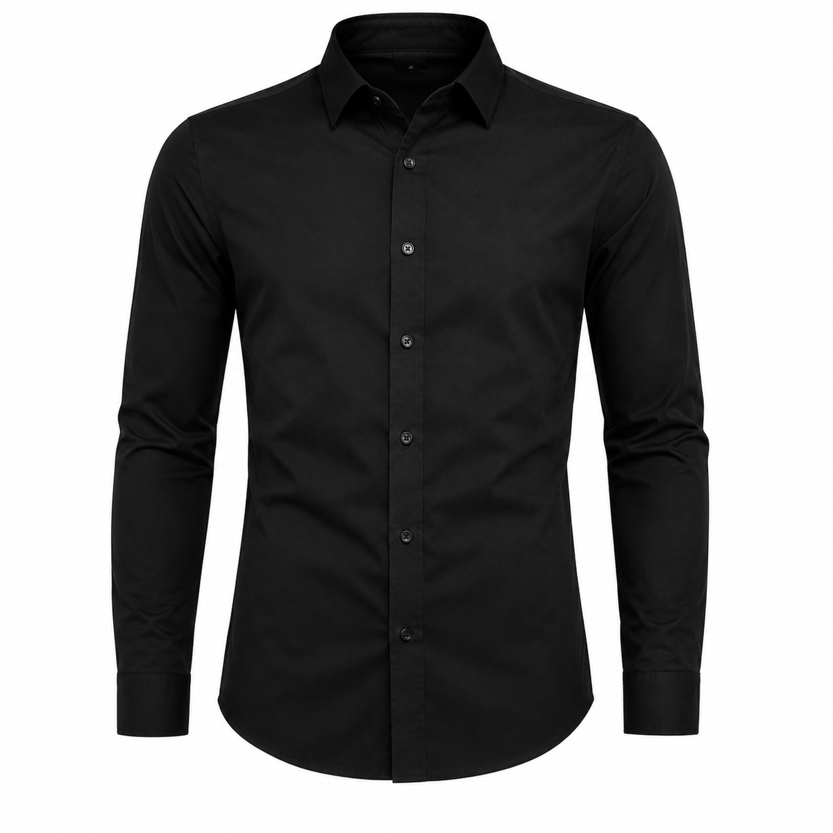 Classic Black Slim-Fit Shirt