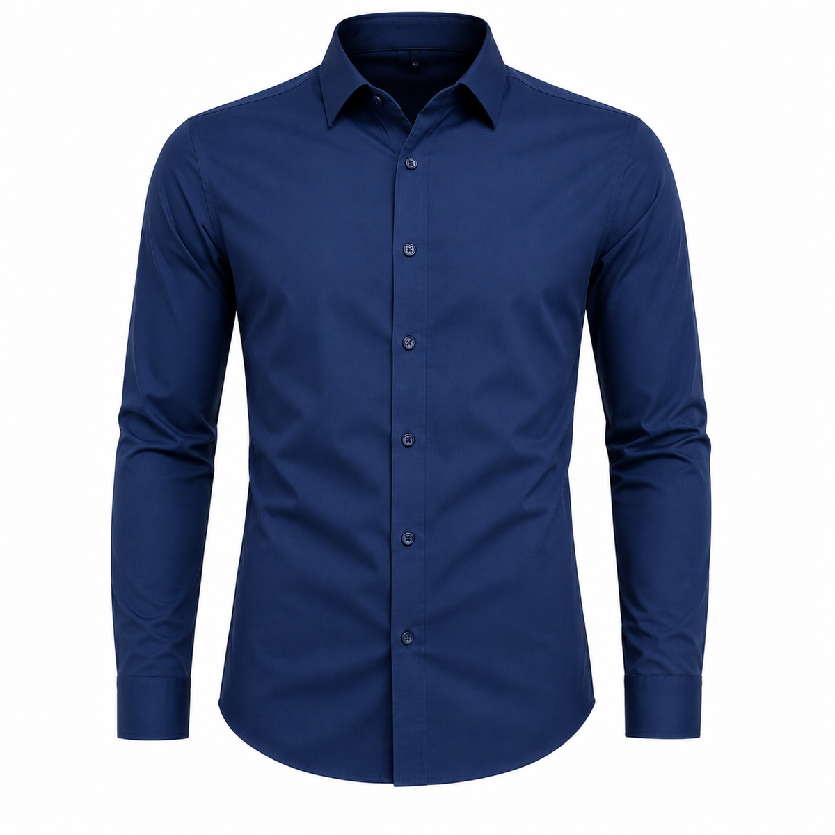 Classic Navy Blue Slim-Fit Shirt