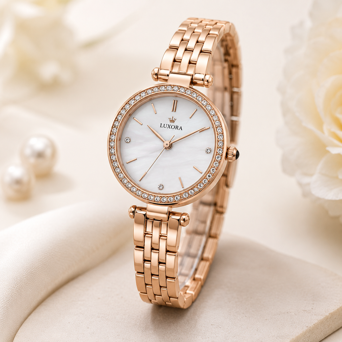 LUXORA Rose Gold Elegance Women’s Watch