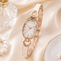 Elegant Rose Gold Oval Women’s Watch