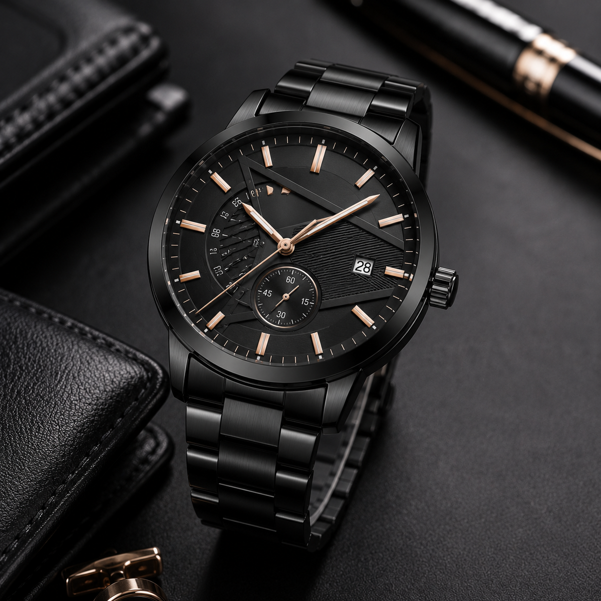 LUXORA Shadow Black Premium Men’s Watch